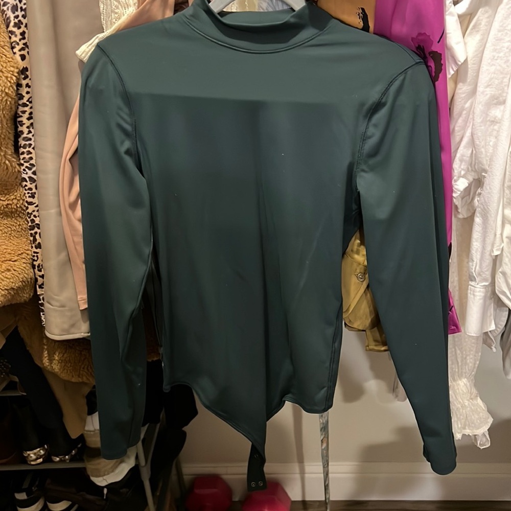 Abercrombie and Fitch Soft A&F collection mock turtleneck thong bodysuit